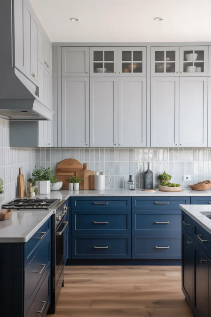 Color-Blocked Cabinets for a Modern Twist