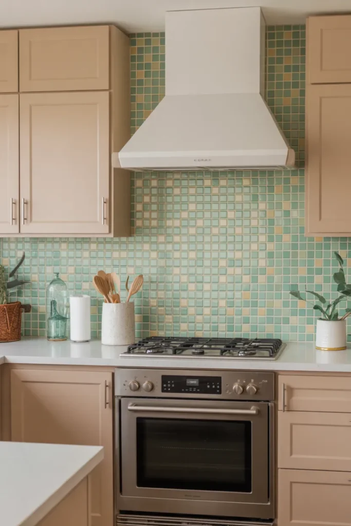Colorful Mosaic Tile Backsplash
