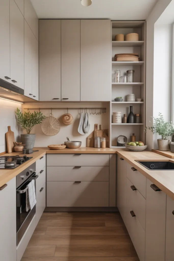 Compact Kitchen with Smart Storage Solutions