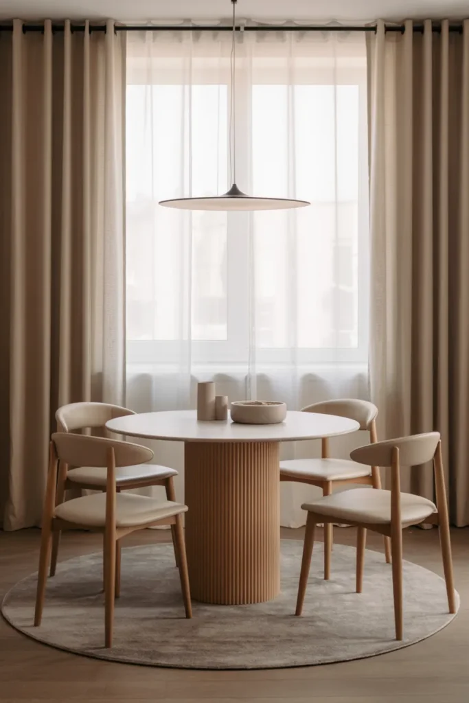 Compact Pedestal Table for Tight Spaces