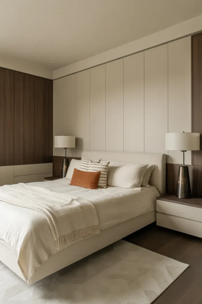 Contemporary Bedroom With Floating Nightstands