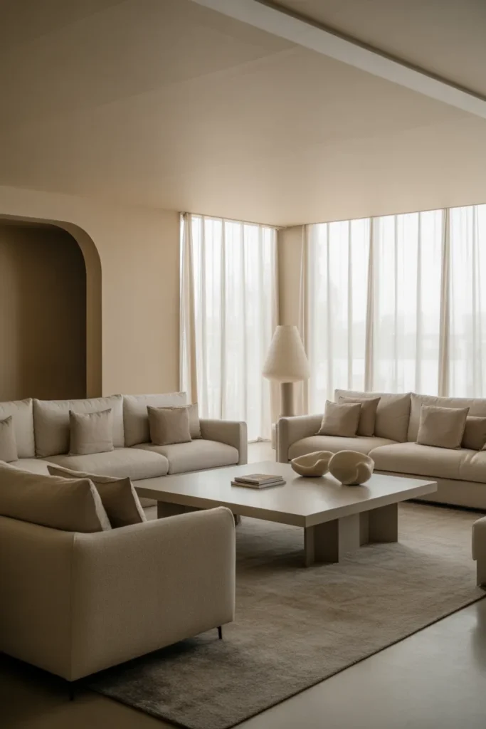 Contemporary Living Room With Low-Profile Seating