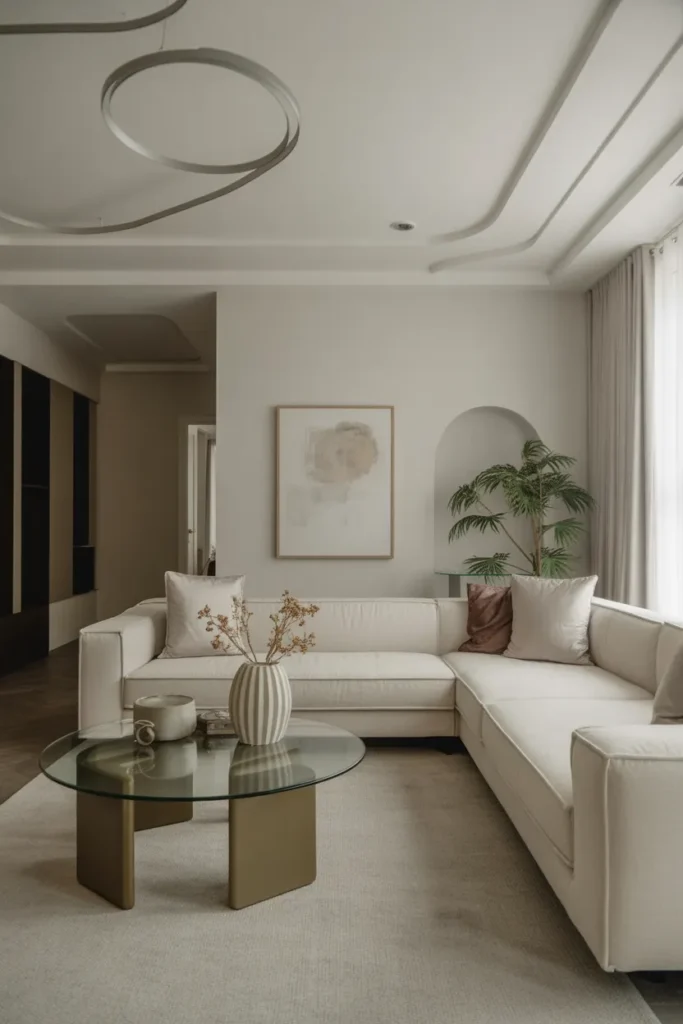 Contemporary Living Room with Minimalist Accents