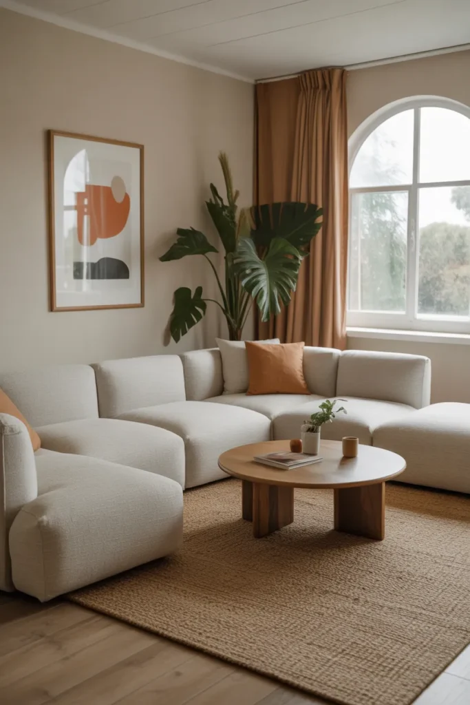 Contemporary Living Room with Modular Seating