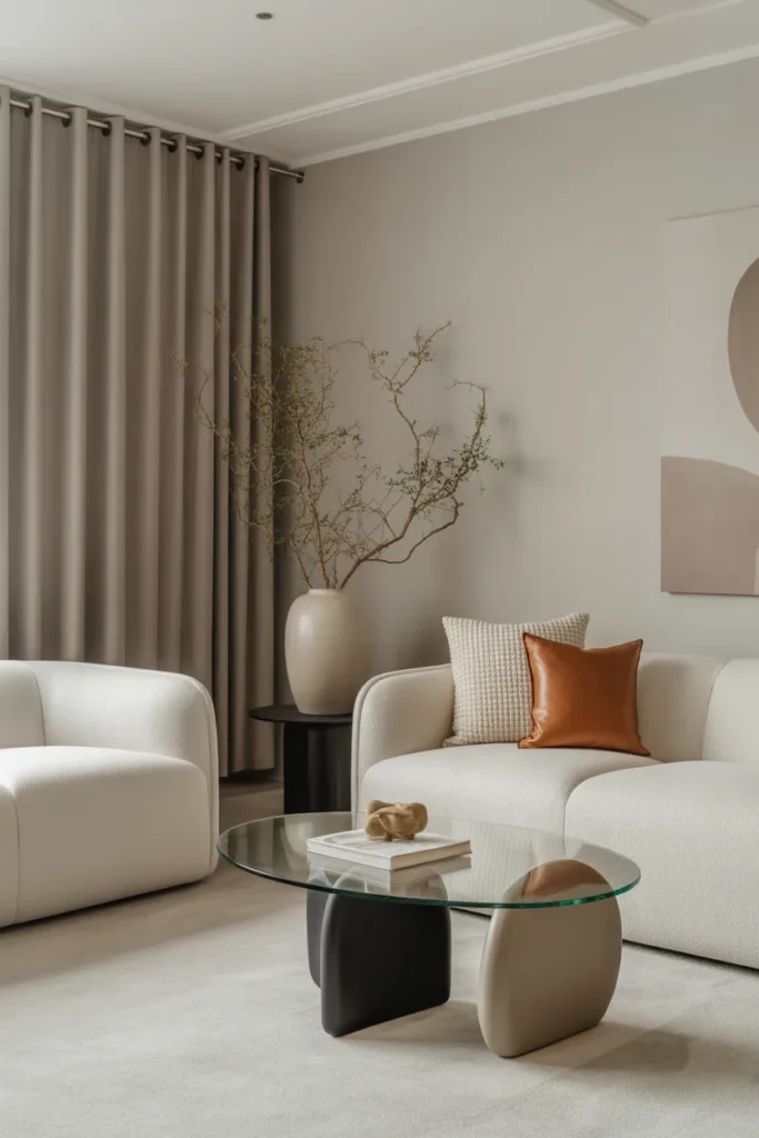 Contemporary Living Room with Sleek Furniture