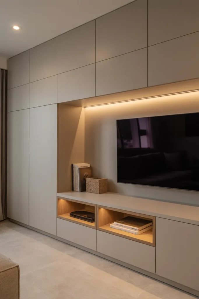 Contemporary Living Room with Sleek Media Unit
