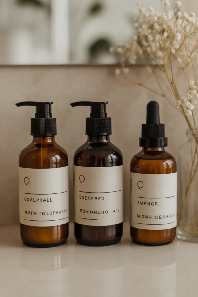 Coordinated Skincare Bottles