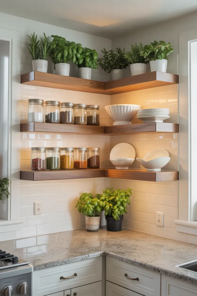 Corner Shelves to Maximize Dead Space