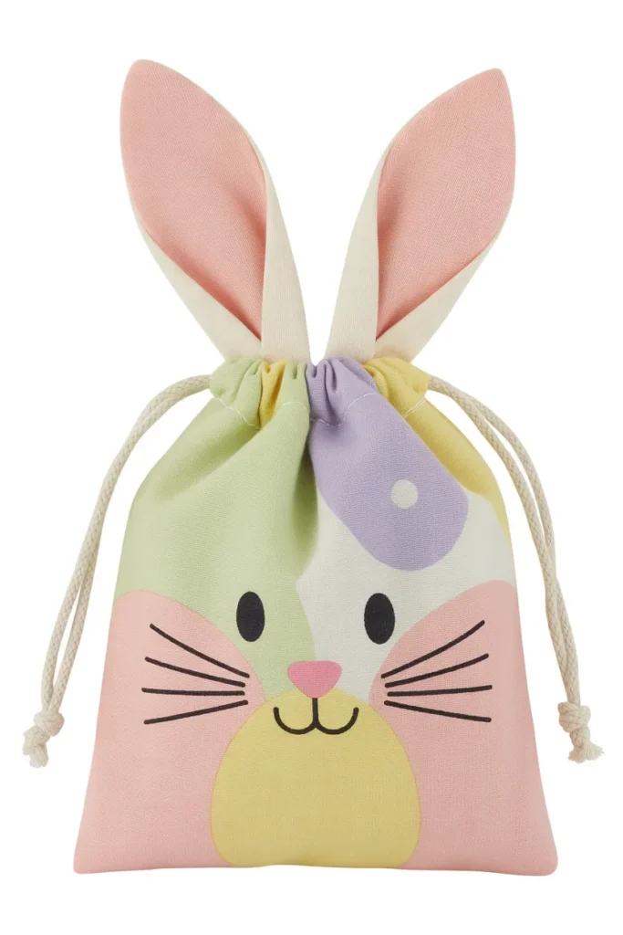 Cotton Bunny Drawstring Bag