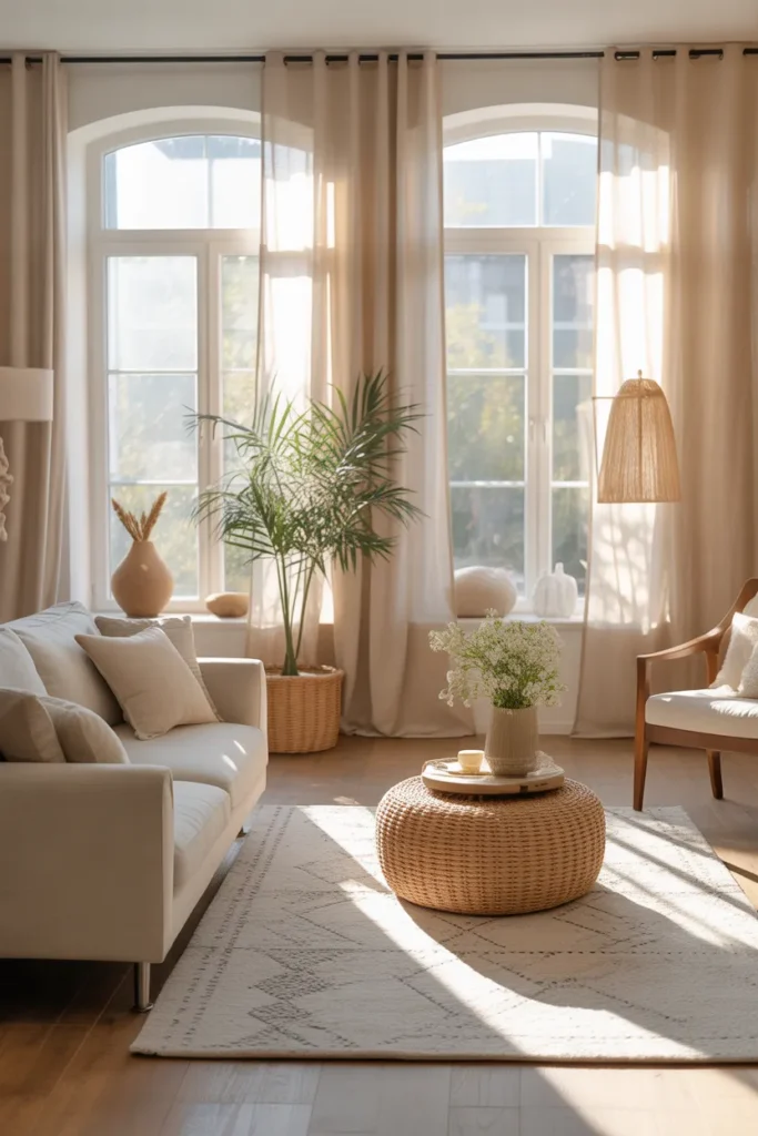 Cozy Aesthetic Living Room with Natural Light