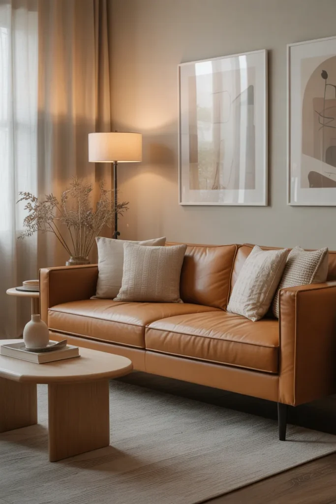 Cozy Aesthetic Living Room with Statement Sofa