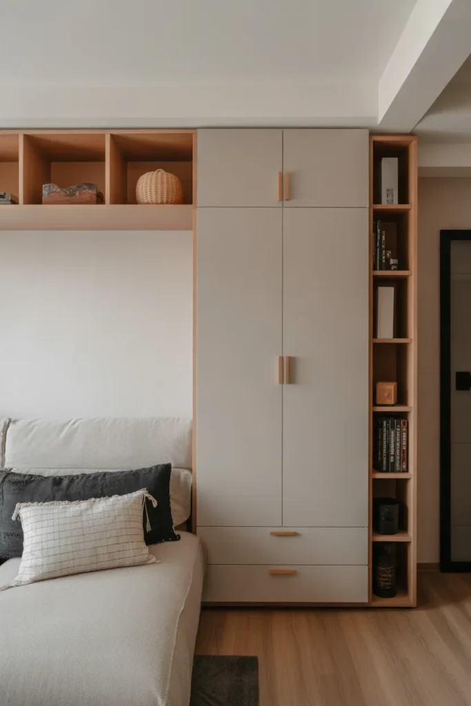 Cozy Apartment Living Room with Compact Storage