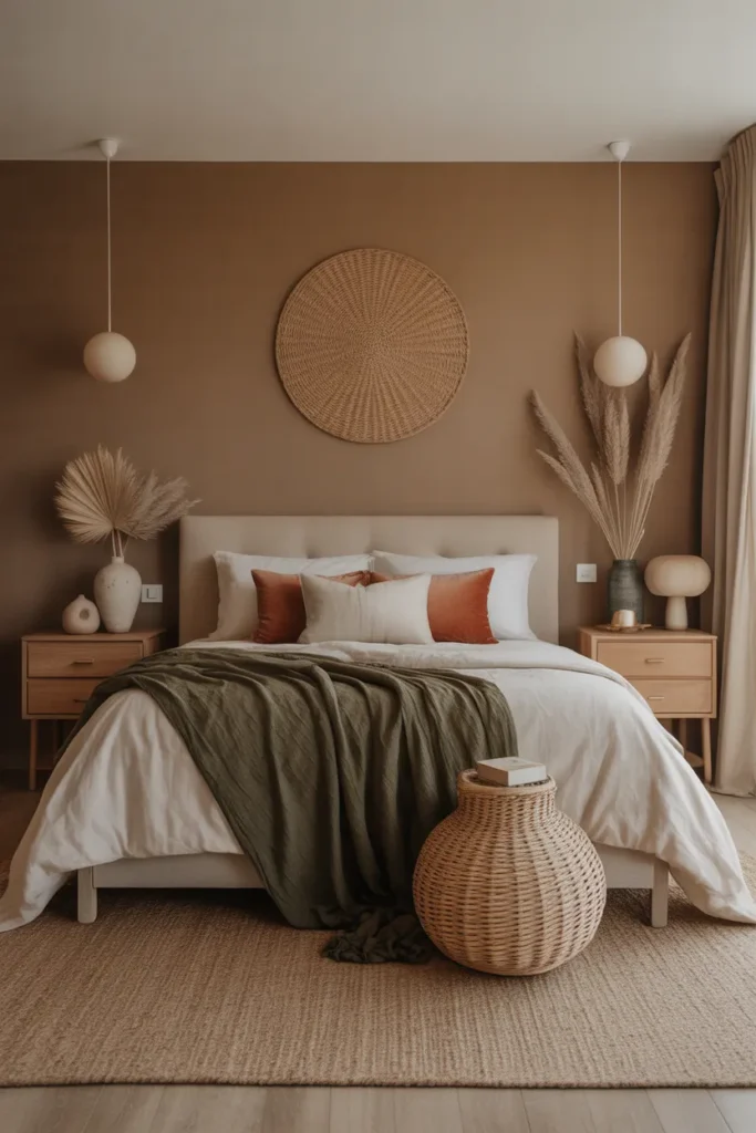 Cozy Bedroom Trend with Earthy Color Palettes