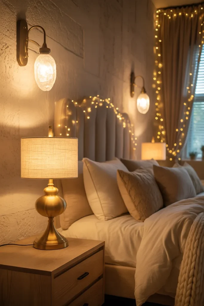 Cozy Bedroom with Ambient Lighting