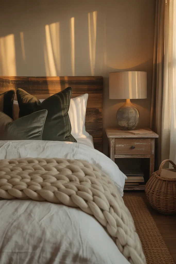 Cozy Bedroom with Mixed Textures