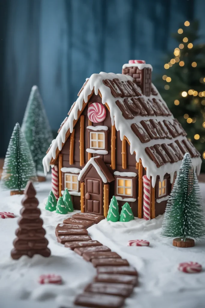 Cozy Cabin Gingerbread House