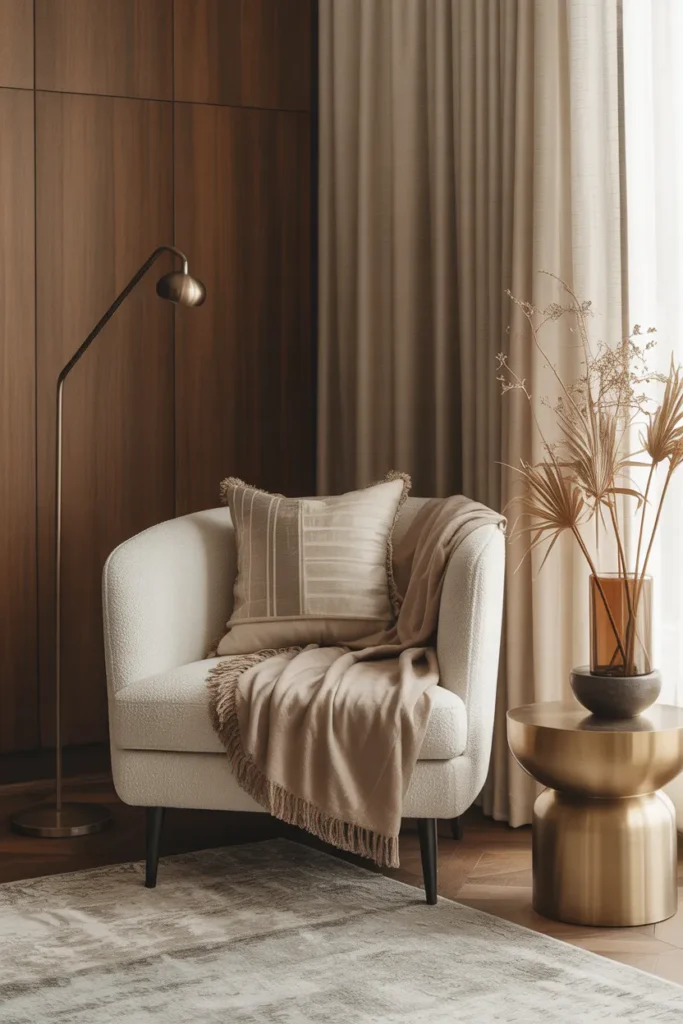 Cozy Corner with Luxe Finishes