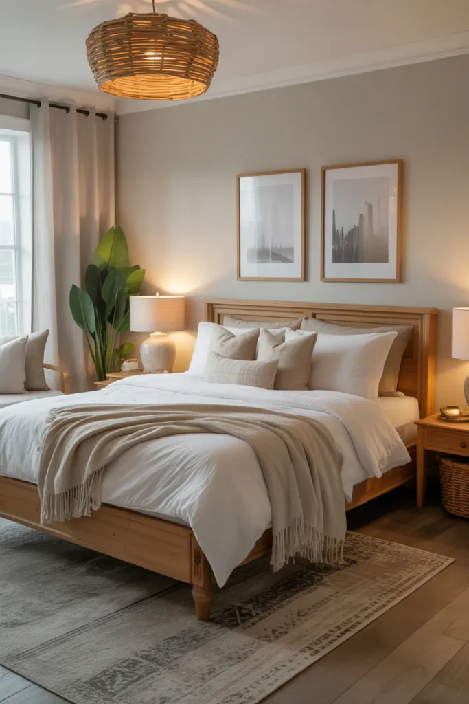 Cozy Farmhouse Bedroom With Warm Textures