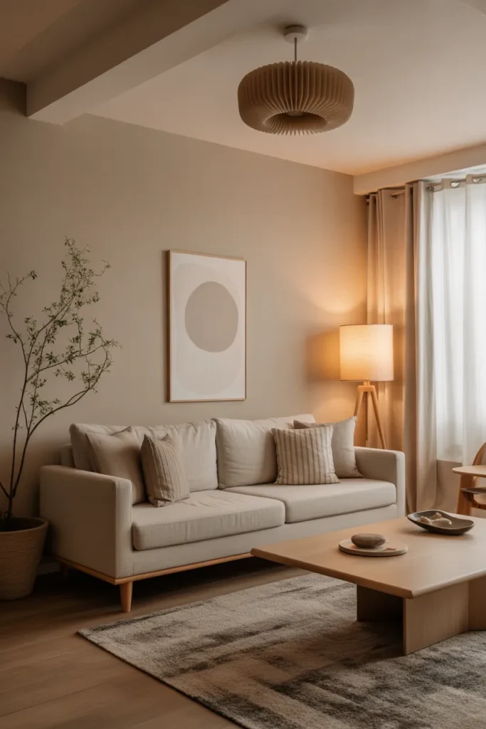Cozy Japandi Aesthetic Living Room