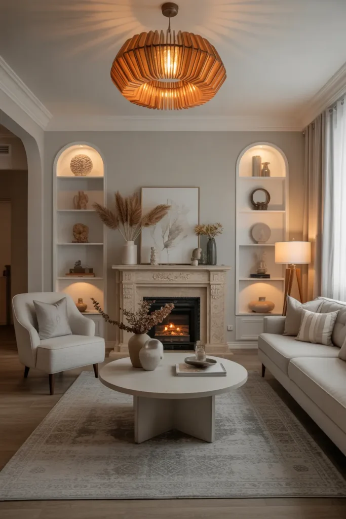 Cozy Living Room with Balanced Decor