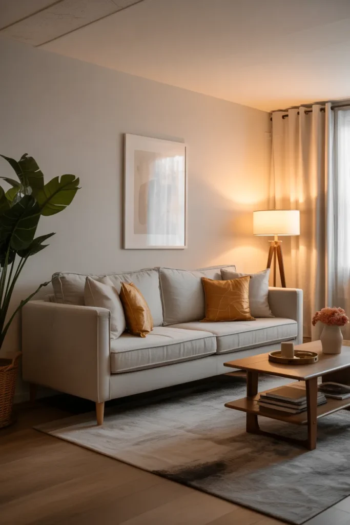 Cozy Living Room with Balanced Layout