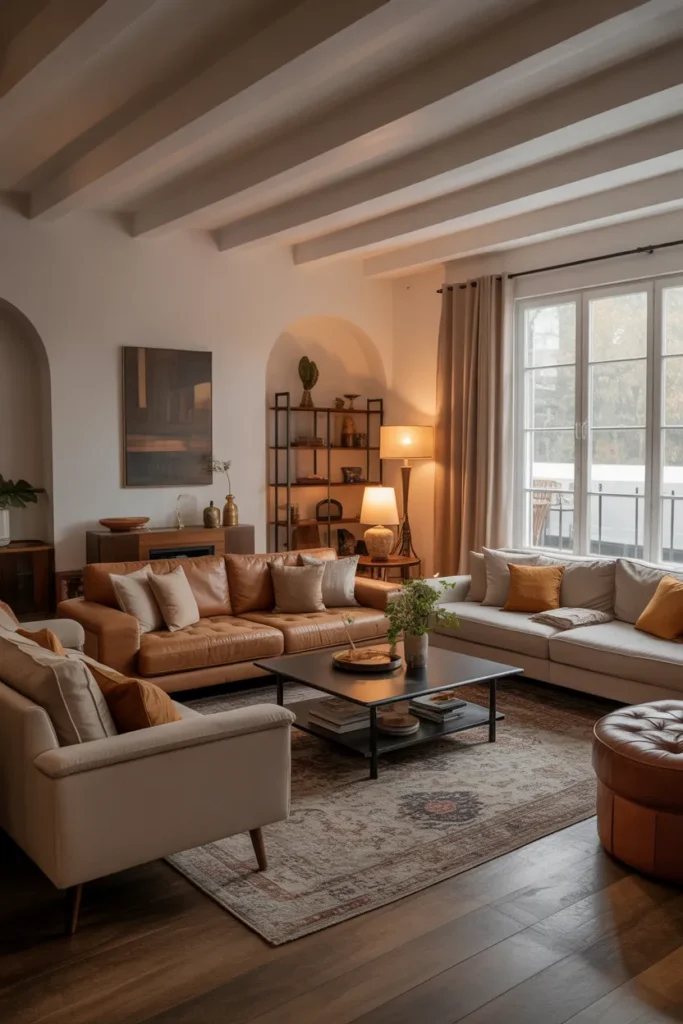 Cozy Living Room with Soft Layered Seating