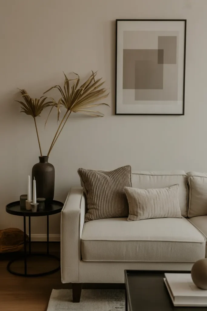 Cozy Living Room with Subtle Decorative Accents