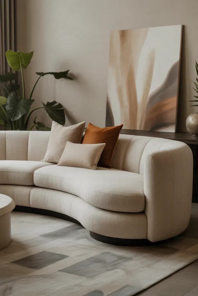 Curved Sofa for Intimate Living Spaces