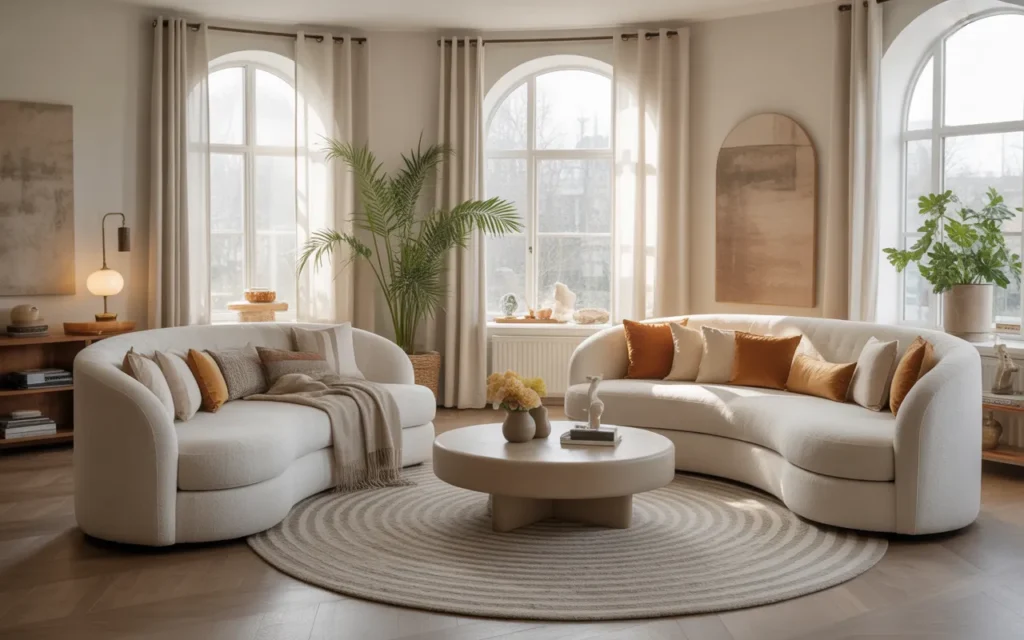 Curved Sofas and Rounded Furniture for Comfort