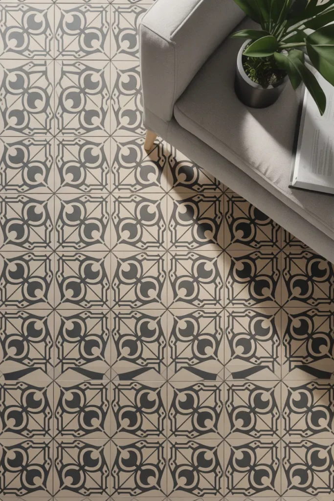 Decorative Victorian-Inspired Floor Tiles