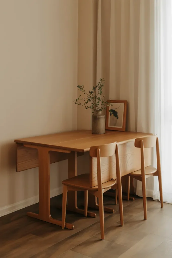 Drop-Leaf Dining Table for Compact Living