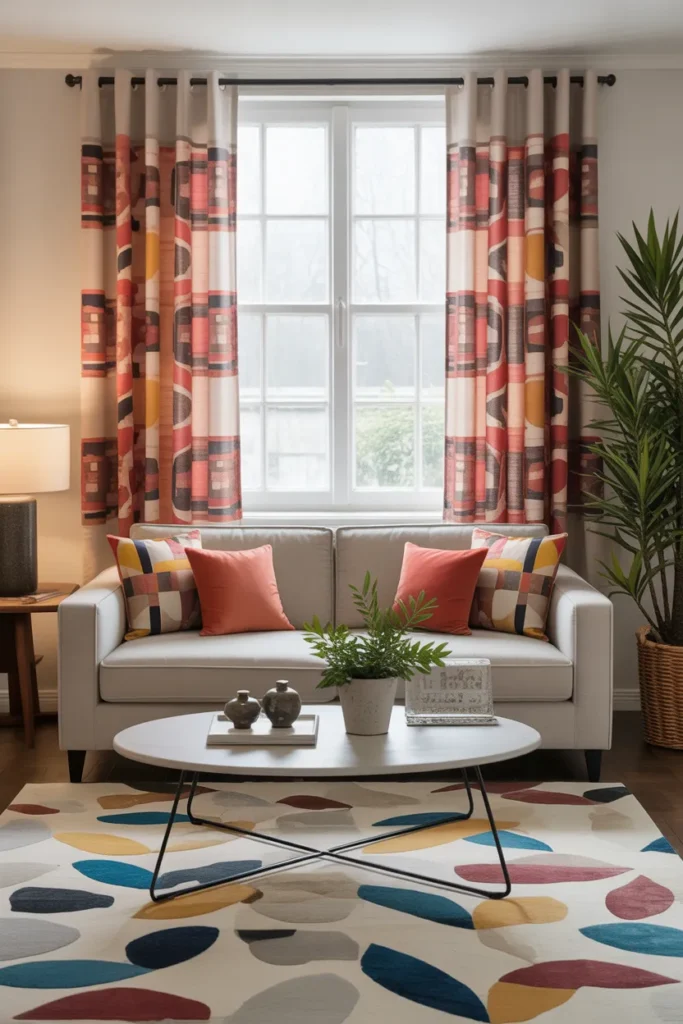 Eclectic Living Room with Mixed Patterns