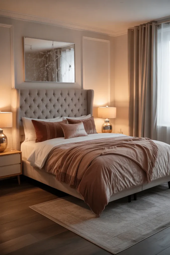Elegant Bedroom with Plush Textures