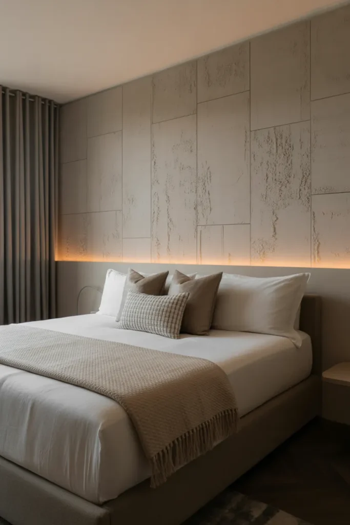 Elegant Bedroom with Soft Textured Wall Finishes