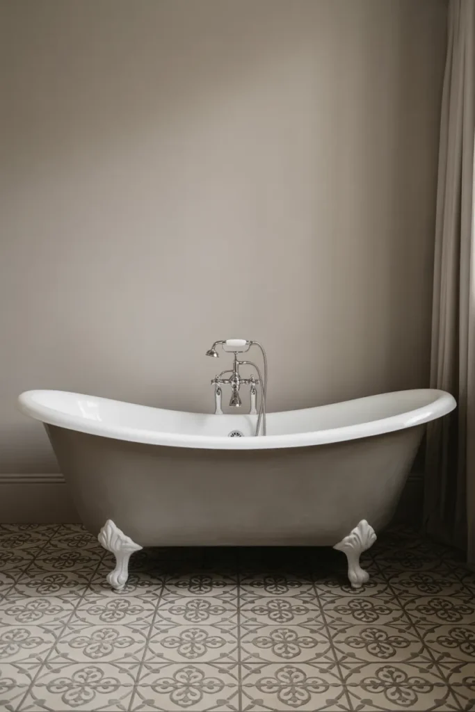 Elegant Freestanding Tub with Victorian Details