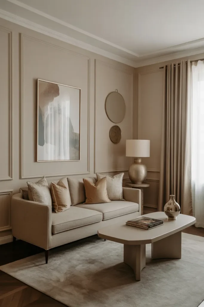 Elegant Living Room With Classic Modern Fusion