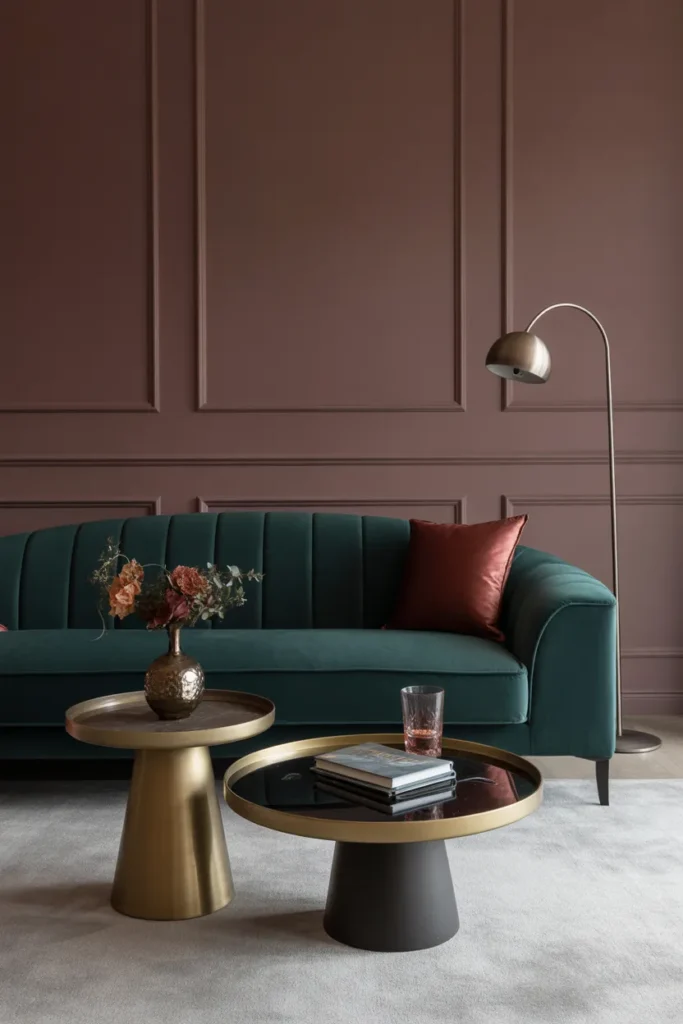 Elegant Living Room with Statement Art