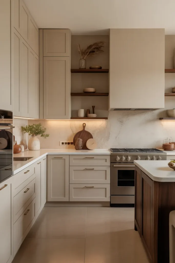 Elegant Neutral-Toned Luxury Kitchen