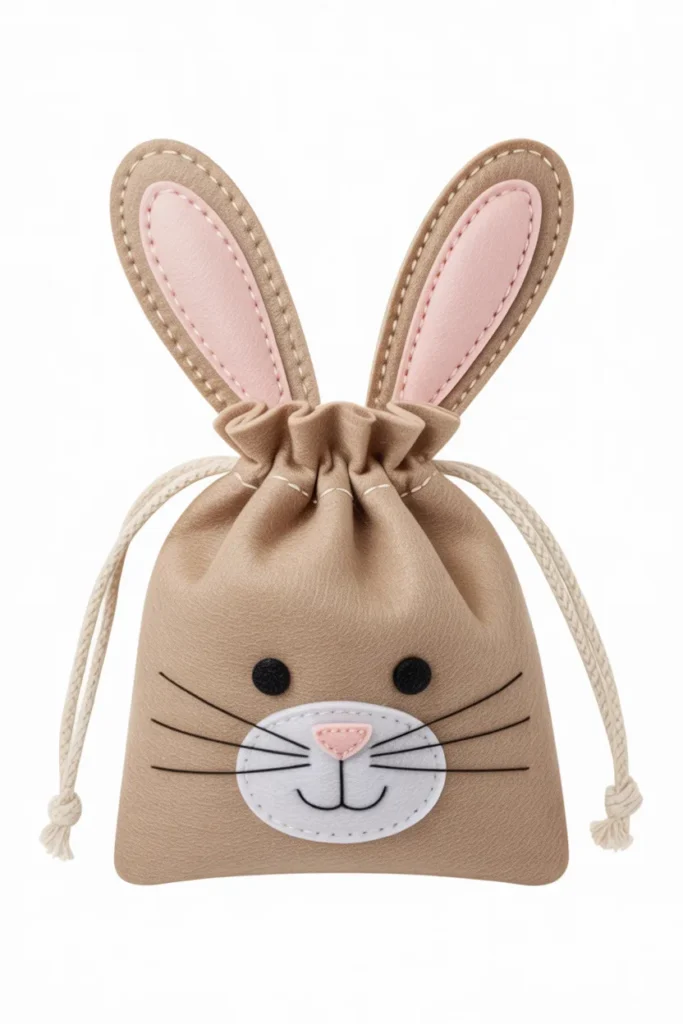 Felt Mini Drawstring Bunny Bag