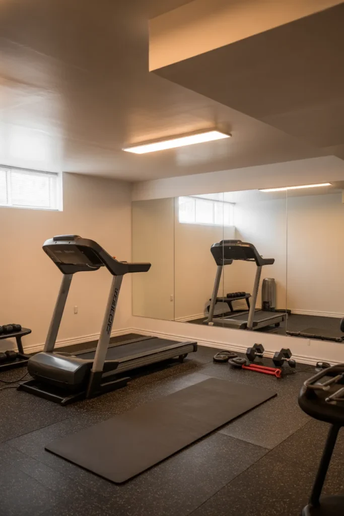 Fitness Corner with Compact Equipment