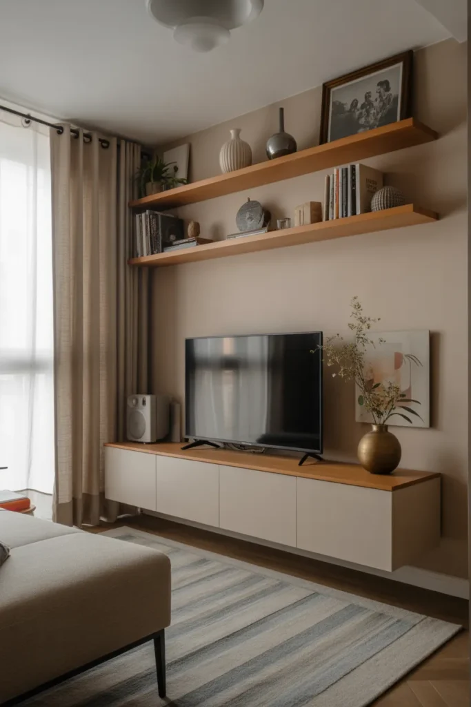 Floating Media Unit to Save Floor Space