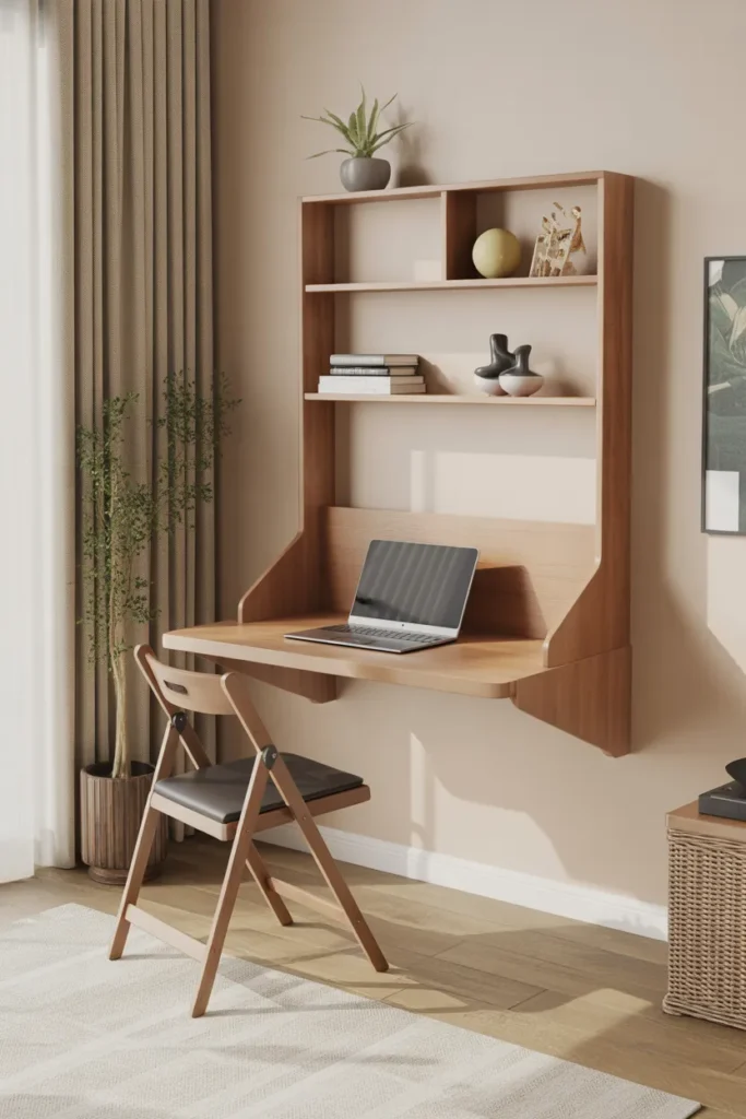 Foldable Wall Desk with Minimalist Design