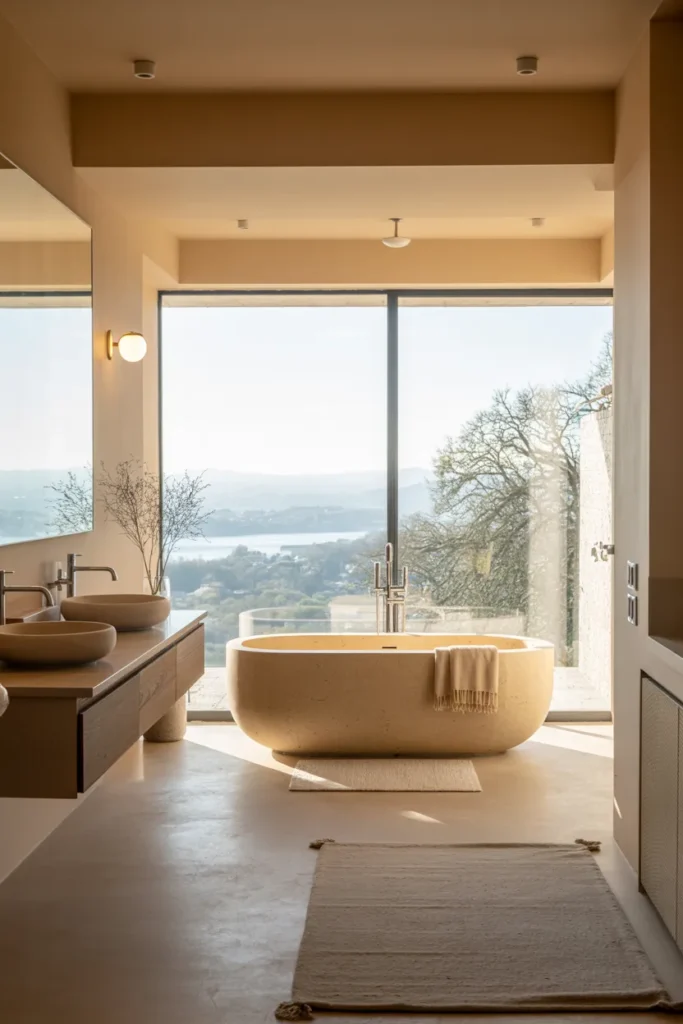 Freestanding Tub with Panoramic Windows
