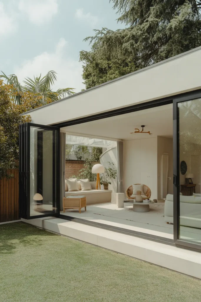 Garden Room with Foldable Glass Panels