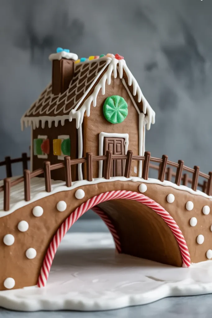 Gingerbread House with Candy Bridge