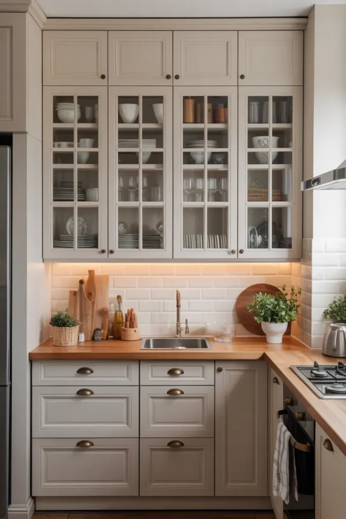 Glass Cabinet Doors for Depth