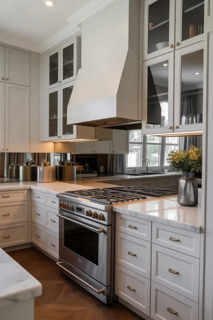Glass Mirror Backsplash