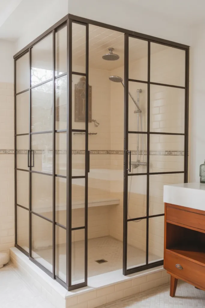 Glass Shower Enclosures with Decorative Details