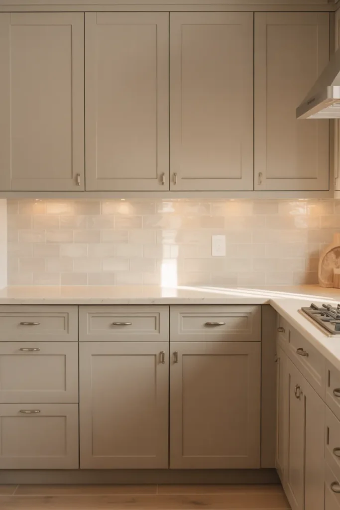 Greige Kitchen Cabinets for a Soft Modern Feel