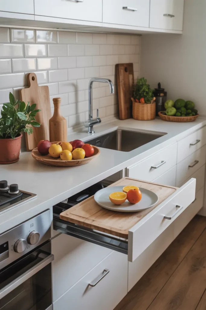 Hidden Pull-Out Cutting Board